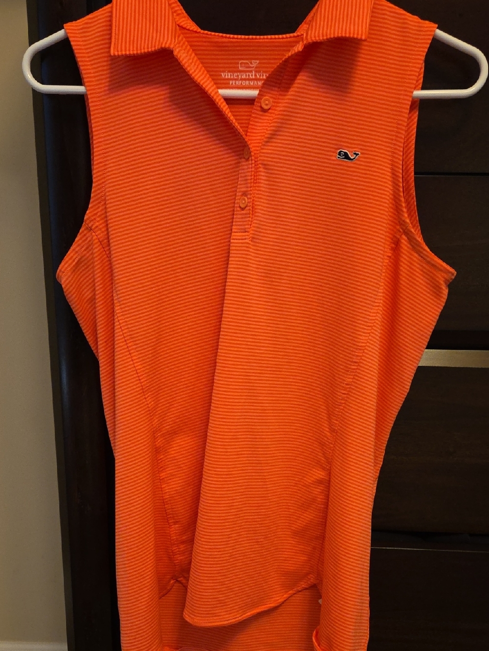 Vineyard Vines WOMENS Bright Orange Sleeveless Polo
